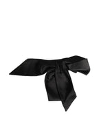 Dolce & Gabbana Black Silk Satin Sash Wide Waist Women Belt - Zeiniez