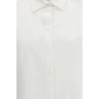 Max Mara White Cotton Dress Shirt - Zeiniez