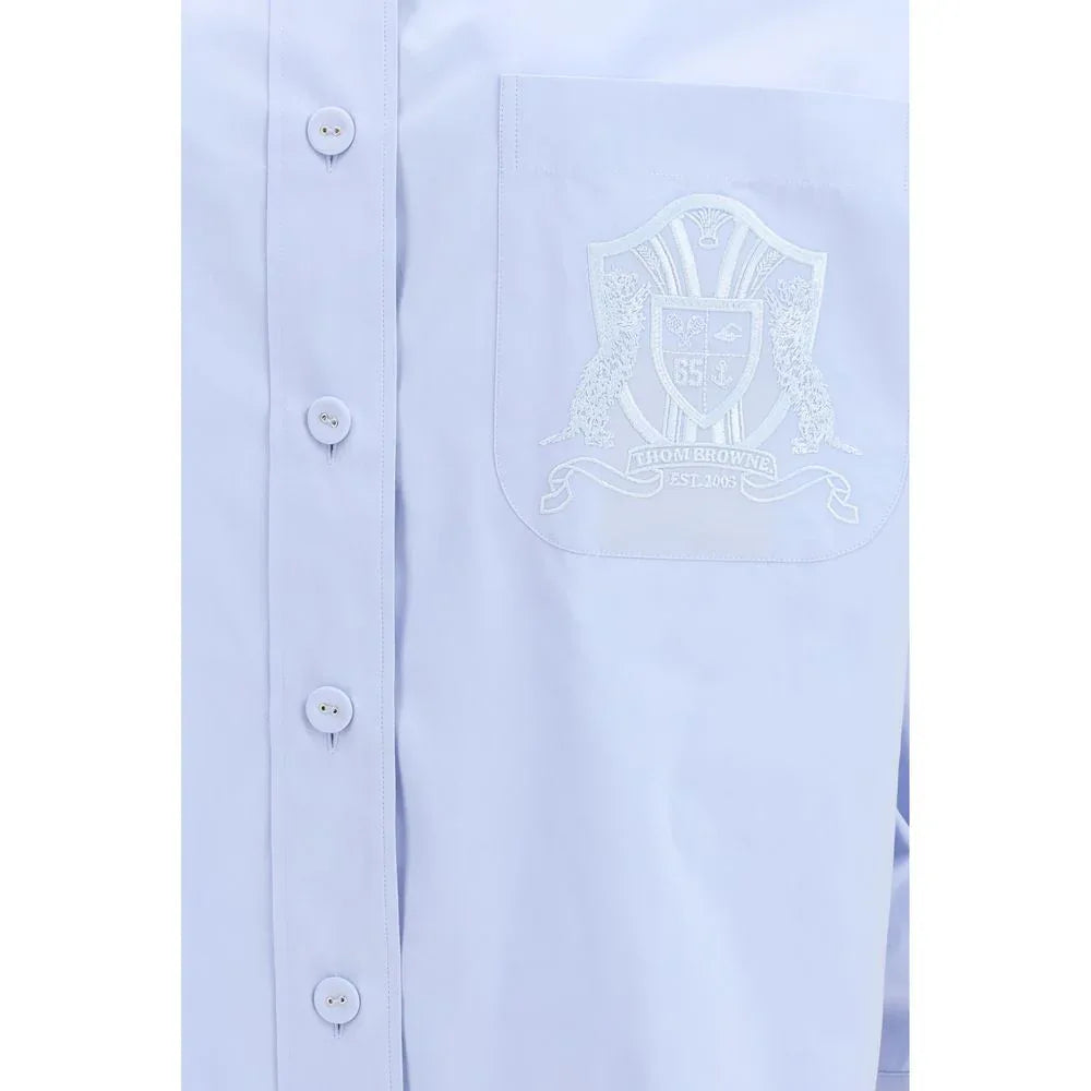 Thom Browne Blue Cotton Pattern Shirt - Zeiniez