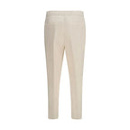 Brunello Cucinelli Beige Linen Casual Pants - Zeiniez