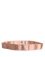 Dolce & Gabbana Light Pink Silk Satin Waist Women Cintura Belt - Zeiniez