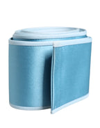 Dolce & Gabbana Light Blue Silk Satin Waist Women Cintura Belt - Zeiniez