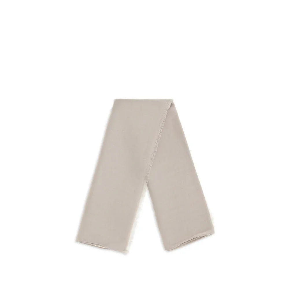 Max Mara Beige Silk Scarf - Zeiniez