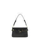 PINKO Black Calf Leather Bos Taurus Shoulder Bag - Zeiniez