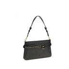 PINKO Black Calf Leather Bos Taurus Shoulder Bag - Zeiniez