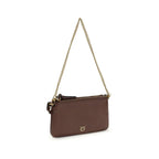 PINKO Brown Calf Leather Bos Taurus Shoulder Bag - Zeiniez