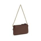 PINKO Brown Calf Leather Bos Taurus Shoulder Bag - Zeiniez