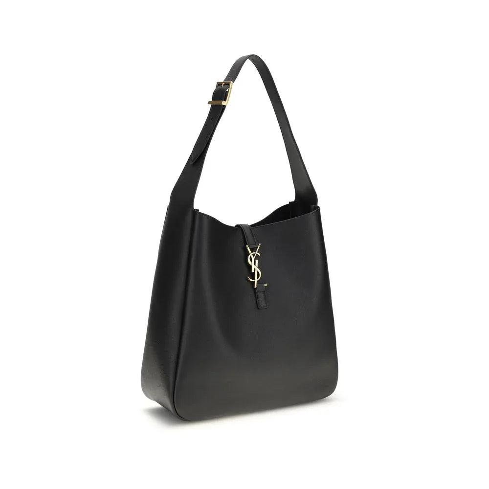 Saint Laurent Black Calf Leather Bos Taurus Shoulder Bag - Zeiniez