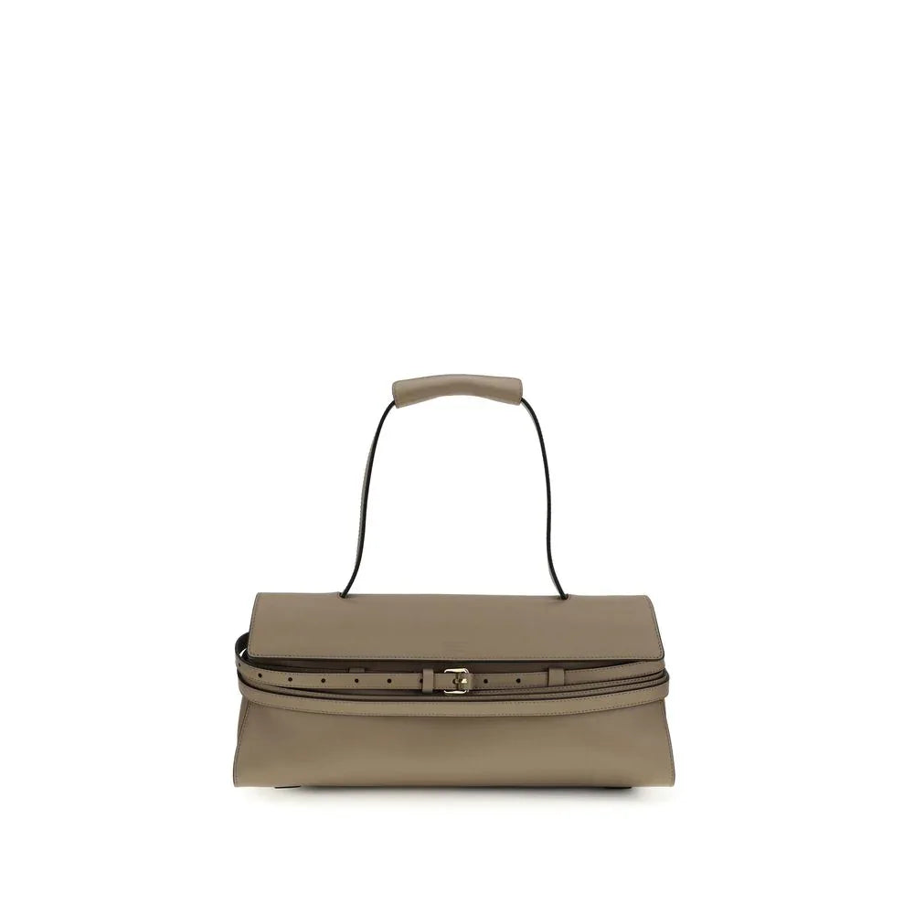 Moschino Beige Calf Leather Bos Taurus Shoulder Bag - Zeiniez