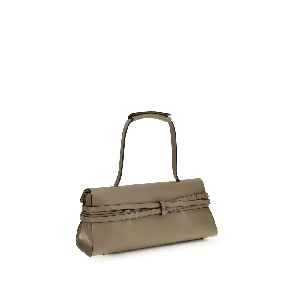 Moschino Beige Calf Leather Bos Taurus Shoulder Bag - Zeiniez