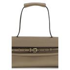 Moschino Beige Calf Leather Bos Taurus Shoulder Bag - Zeiniez