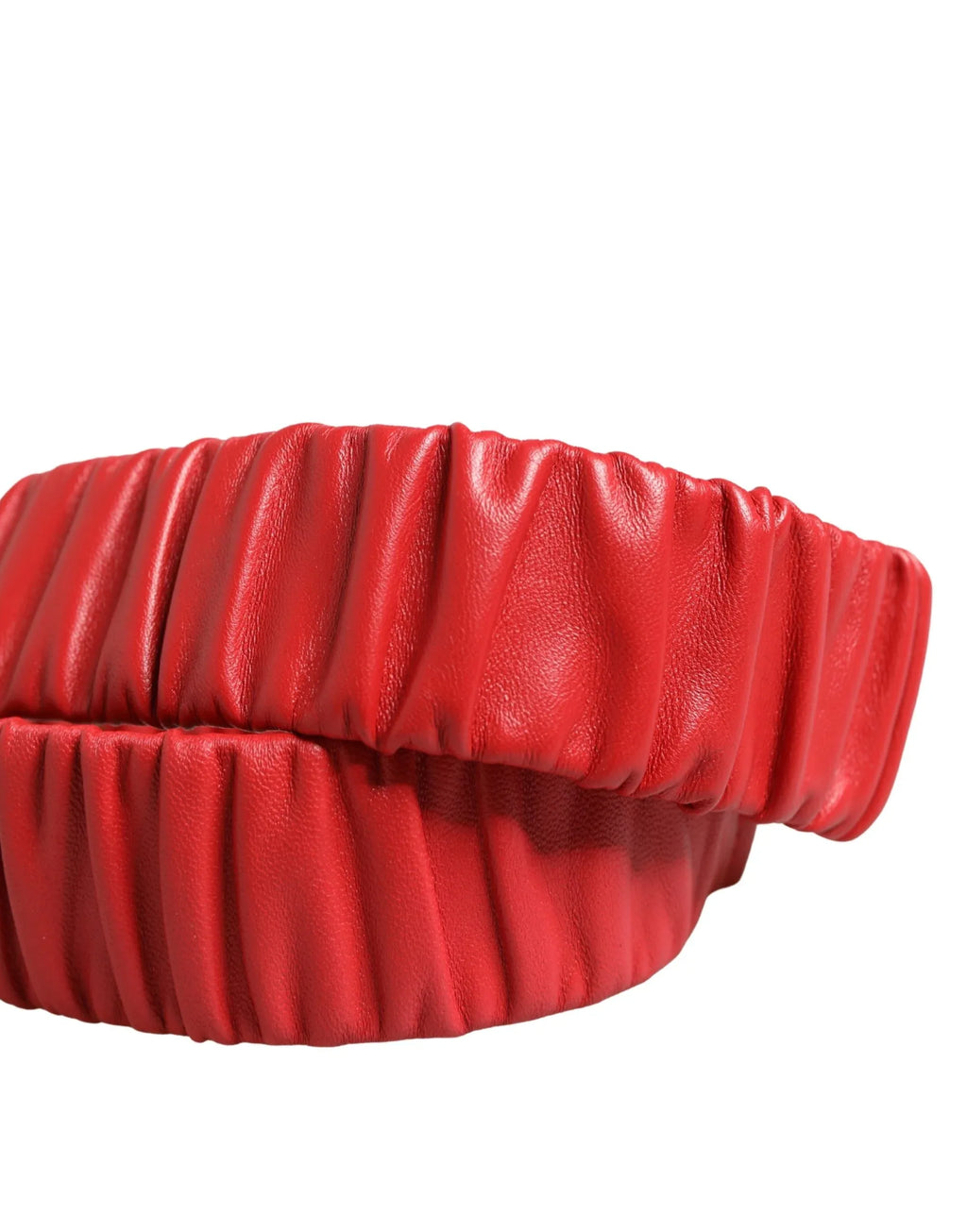 Dolce & Gabbana Red Leather Gold Heart Metal Buckle Belt - Zeiniez