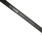 GF Ferre Black Leather Slim Gold Tone Buckle Waist Men Belt - Zeiniez