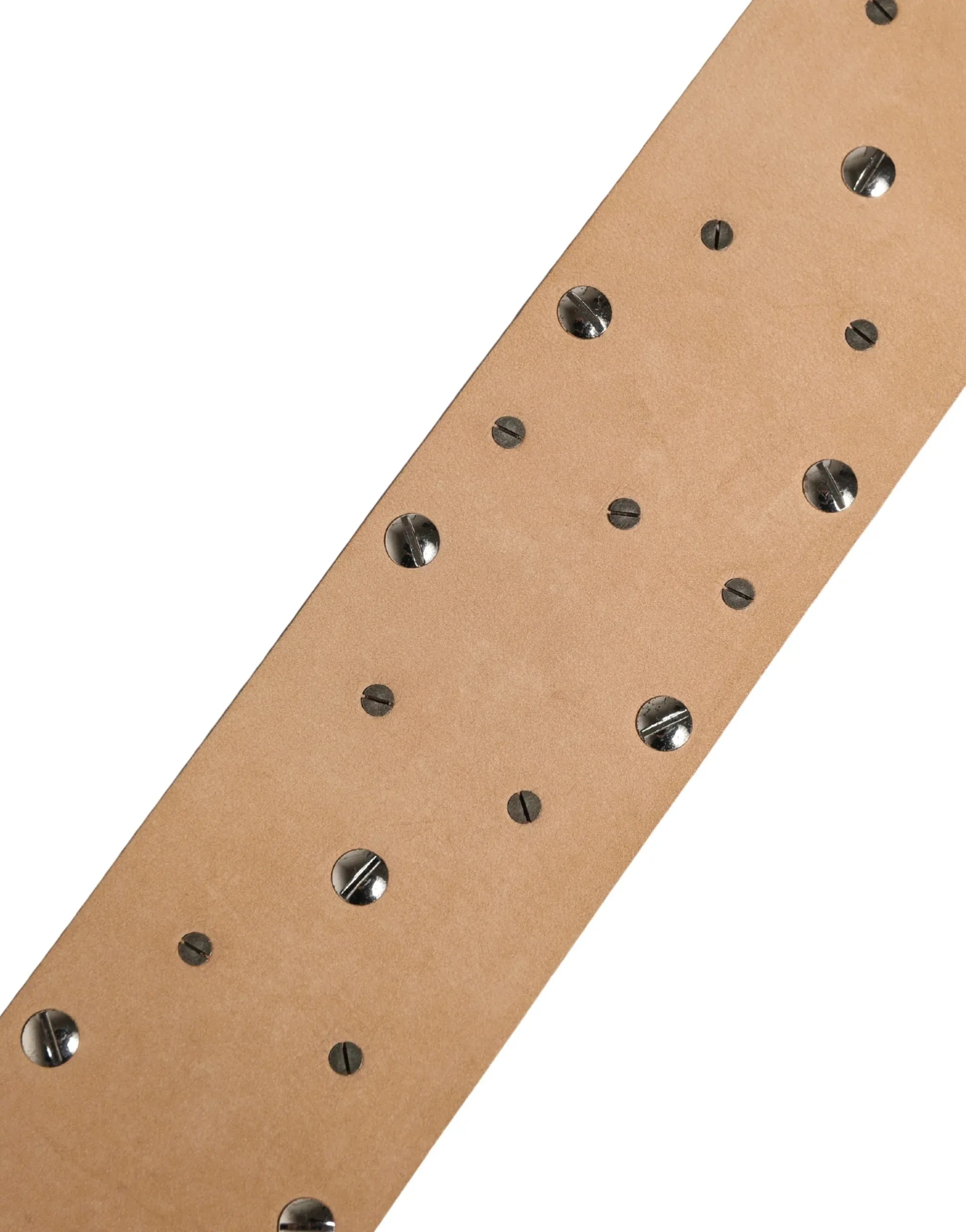 Dolce & Gabbana Silver Leather Crystal Metal Buckle Belt - Zeiniez