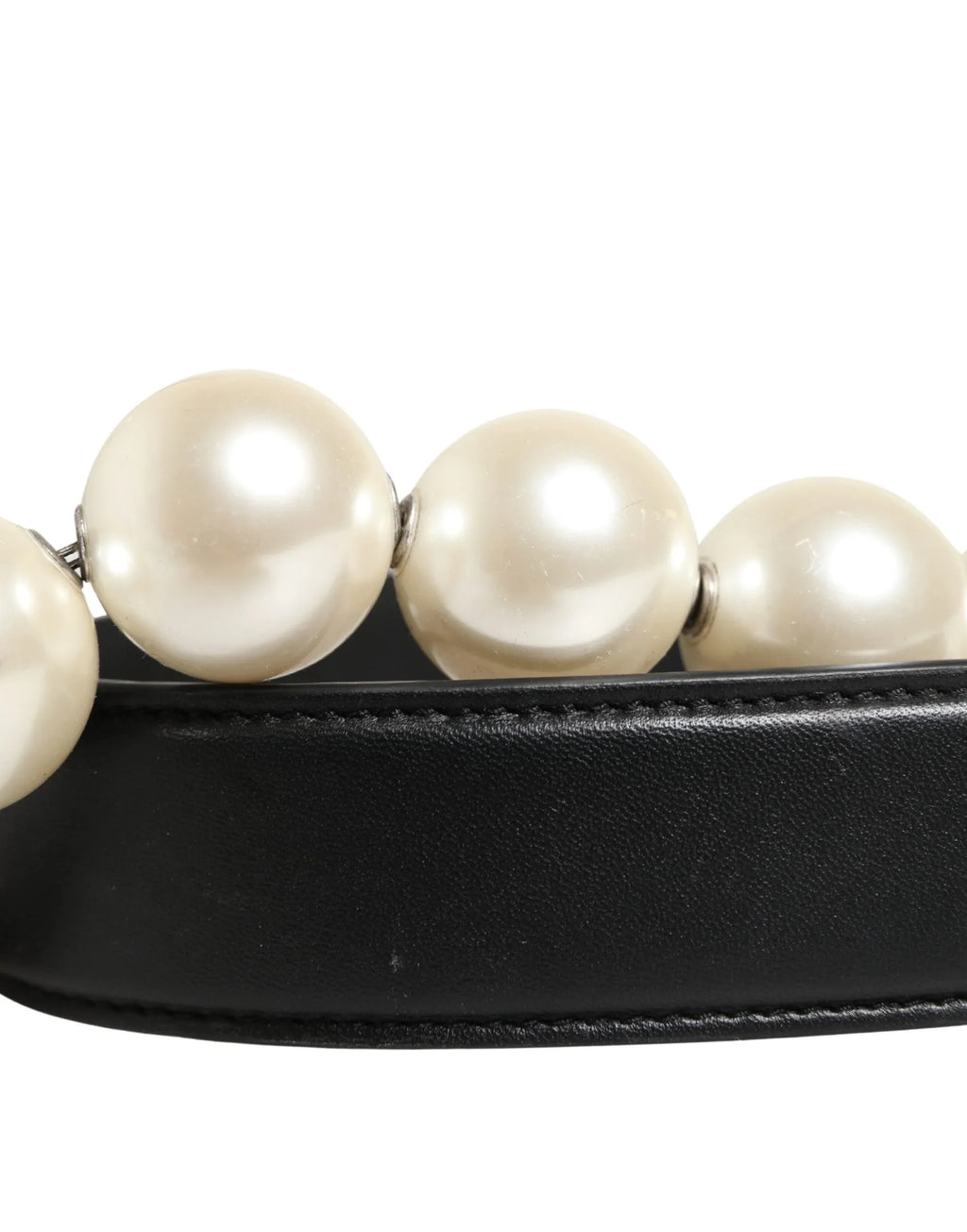 Dolce & Gabbana Black Leather Silver Chain Bag Accessory Shoulder Strap - Zeiniez