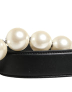 Dolce & Gabbana Black Leather Silver Chain Bag Accessory Shoulder Strap - Zeiniez