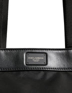 Dolce & Gabbana Black Leather #DGFamily Patch Shopping Tote Borse Bag - Zeiniez
