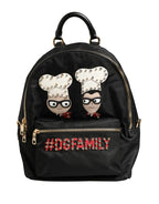 Dolce & Gabbana VULCANO Black Nylon #DGFAMILY Embellished Backpack Bag - Zeiniez