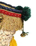 Dolce & Gabbana Multicolor Woven Straw Basket Embellished Sicily Bag - Zeiniez