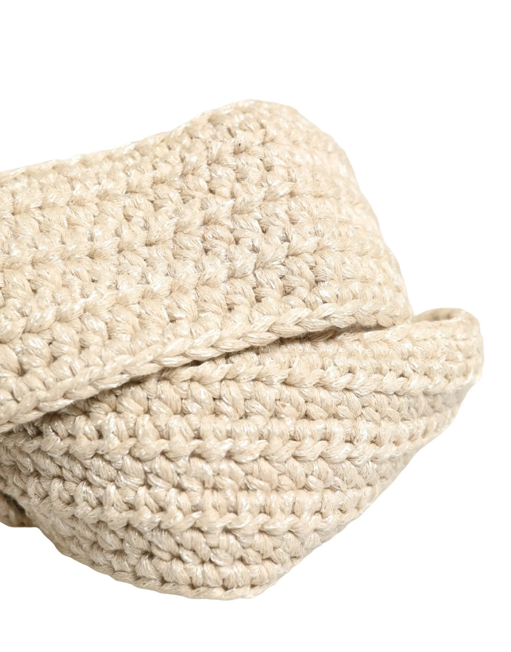 Ermanno Scervino Beige Woven Vintage Metal Buckle Waist Belt - Zeiniez