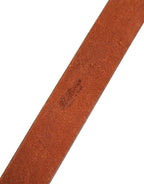 GF Ferre Bordeaux Wide Leather Waist Gold Silver Buckle Belt - Zeiniez