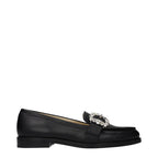 Jimmy Choo Black Leather Slip-On Loafers - Zeiniez