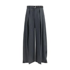 Sacai Gray Polyester Casual Pants - Zeiniez