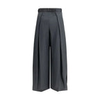 Sacai Gray Polyester Casual Pants - Zeiniez