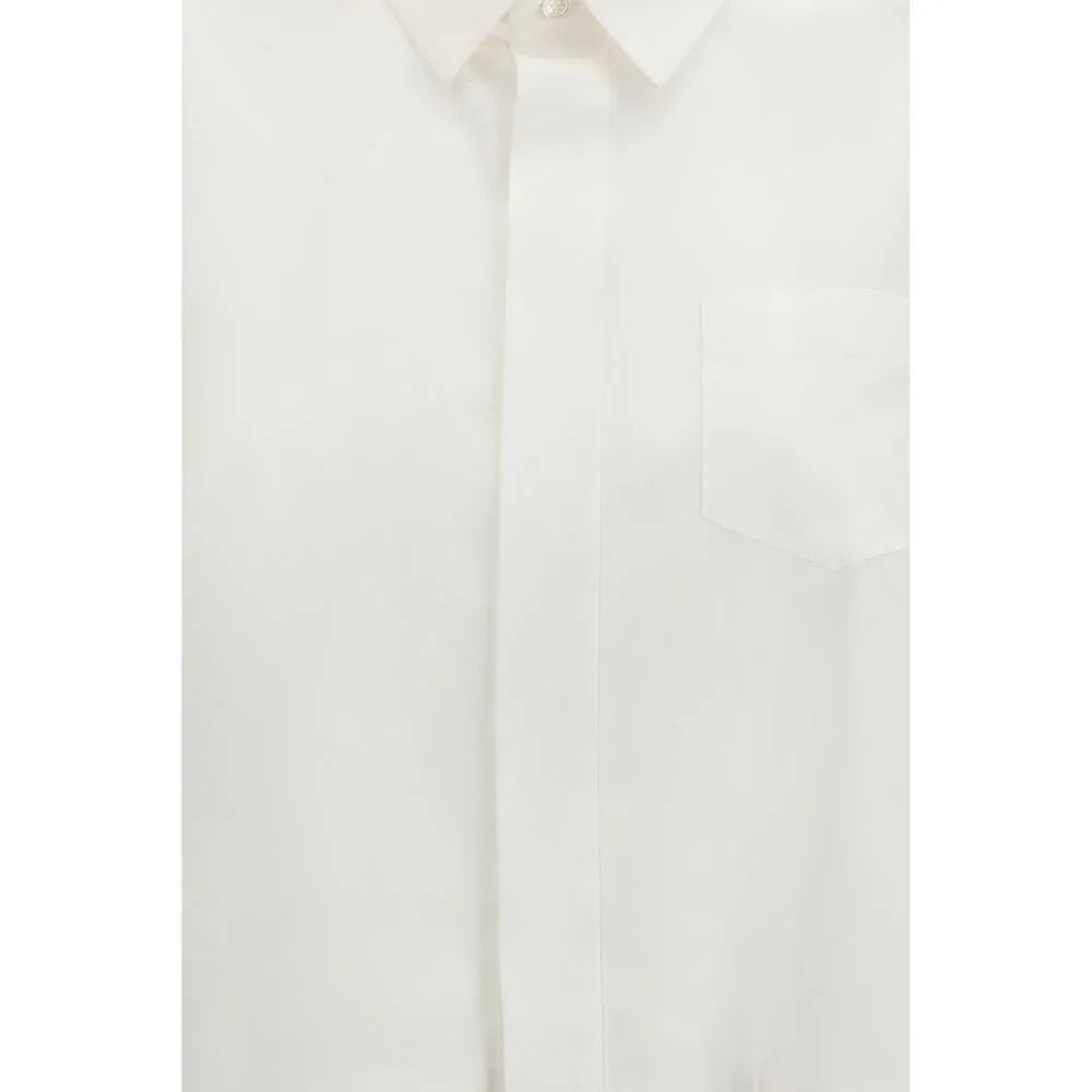 Sacai White Cotton Shortsleeve Shirt - Zeiniez