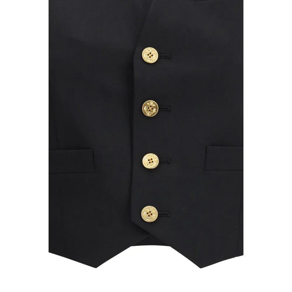 Sacai Black Polyester Waistcoat - Zeiniez