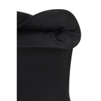 Magda Butrym Black Fleece Wool Corset