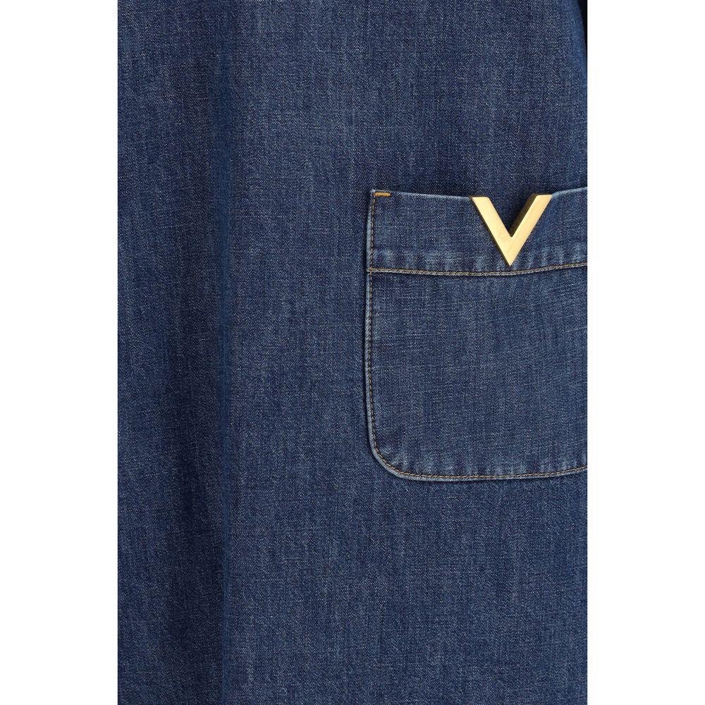 Valentino Blue Cotton Casual Dress - Zeiniez
