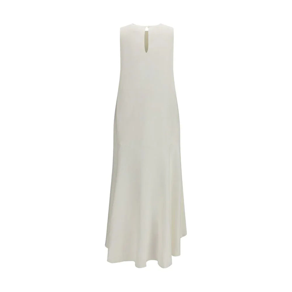 P.A.R.O.S.H. White Linen Casual Dress - Zeiniez