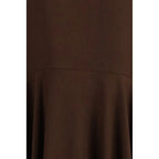 P.A.R.O.S.H. Brown Linen Casual Dress - Zeiniez