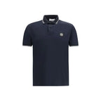Stone Island Blue Cotton Polo Shirt - Zeiniez