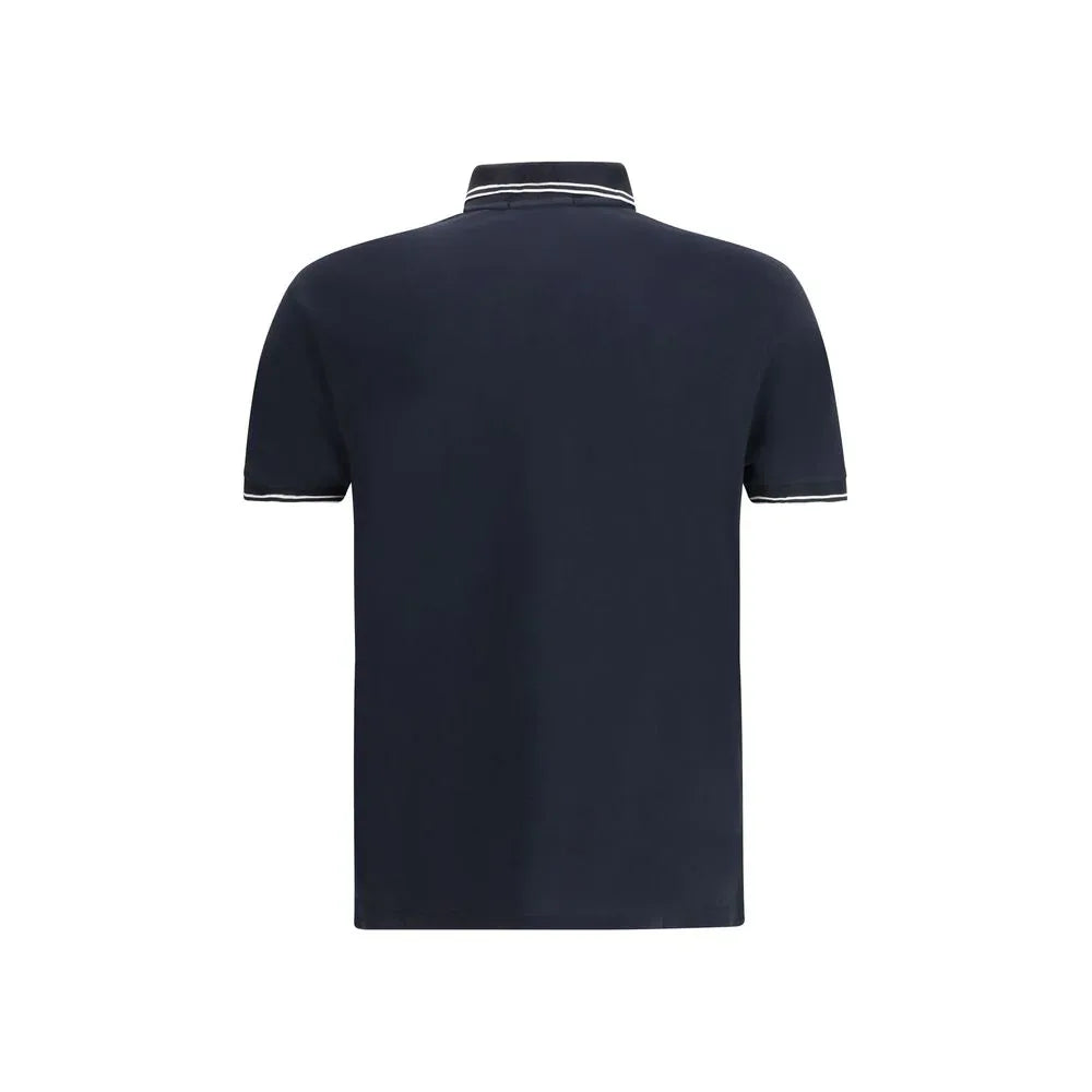 Stone Island Blue Cotton Polo Shirt - Zeiniez