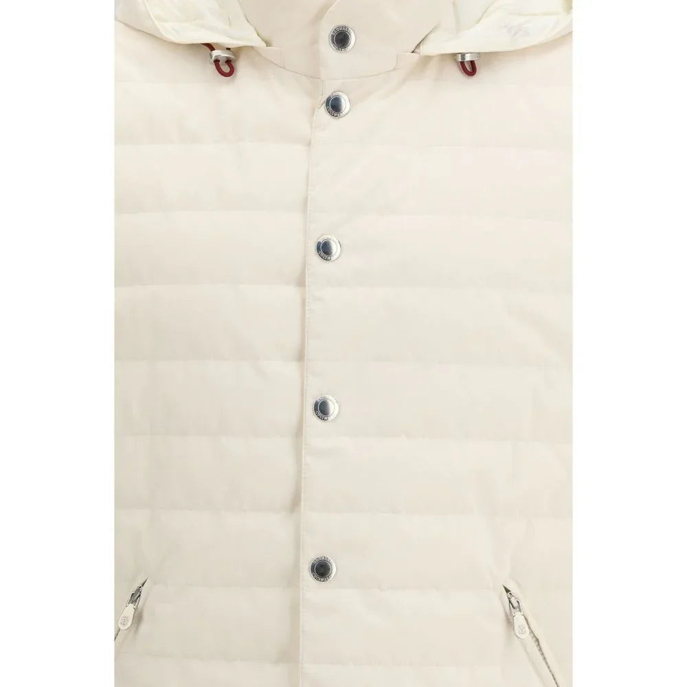 Brunello Cucinelli Beige Polyester Sleveless Jacket - Zeiniez