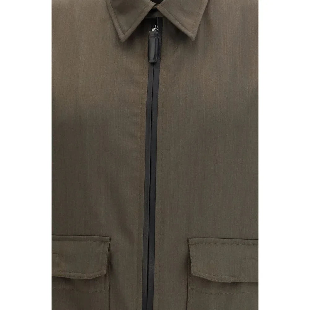 Brioni Bicolor Wool Coat - Zeiniez