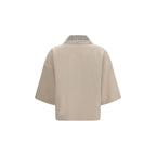 Brunello Cucinelli Beige Cotton Polo Shirt - Zeiniez