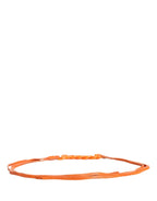 Scervino Street Orange Leather Chain Waist Metal Buckle Belt - Zeiniez