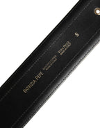 Patrizia Pepe Gray Genuine Leather Square Silver Metal Buckle Belt - Zeiniez