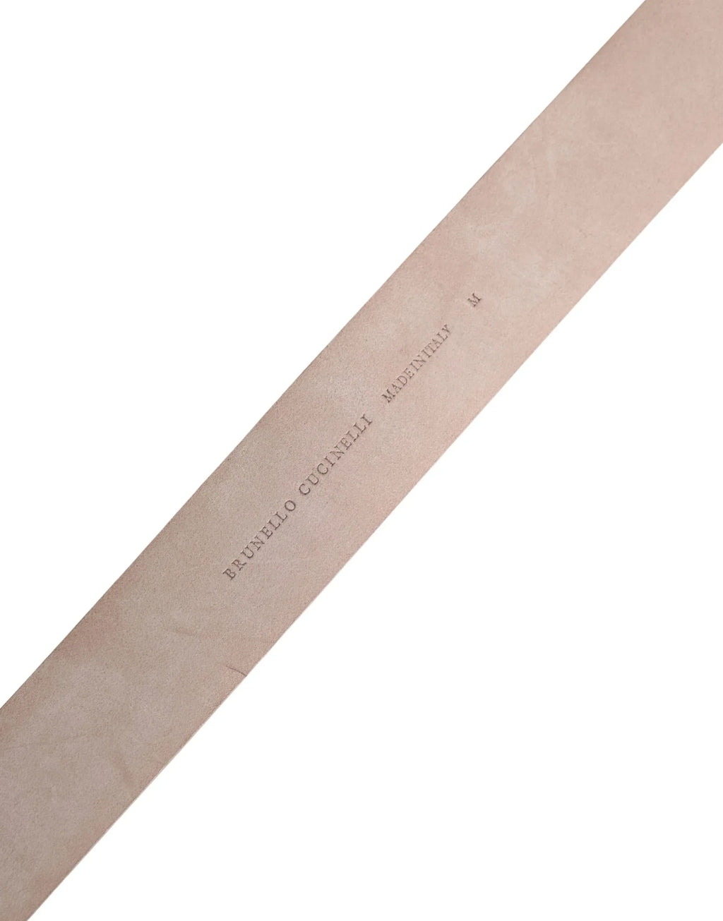 Brunello Cucinelli Metallic Beige Leather Silver Metal Buckle Belt - Zeiniez