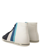 Dolce & Gabbana Multicolor Leather Mid Top Sneakers Shoes
