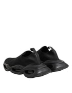 Dolce & Gabbana Black Slip On Wave Low Top Sneakers Shoes