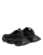 Dolce & Gabbana Black Slip On Wave Low Top Sneakers Shoes