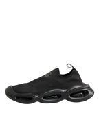 Dolce & Gabbana Black Slip On Wave Low Top Sneakers Shoes
