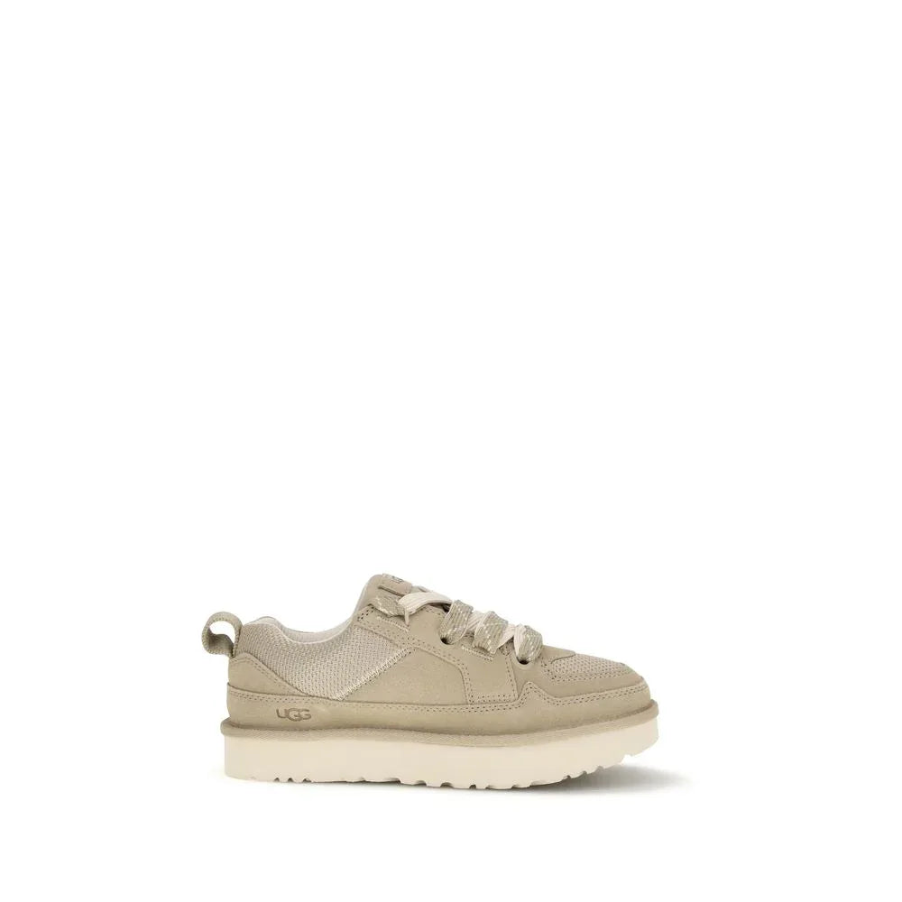 UGG Beige Calf Leather Bos Taurus Low Top Sneakers - Zeiniez