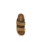 Prada Brown Calf Leather Bos Taurus Strap-On Sandals - Zeiniez