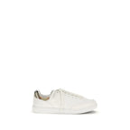 Burberry White Calf Leather Bos Taurus Low Top Sneakers - Zeiniez