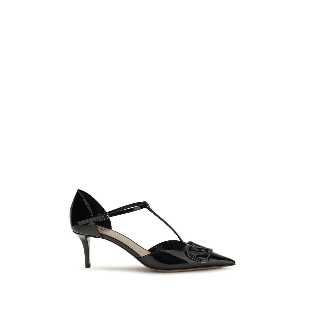 Valentino Garavani Black Calf Leather Bos Taurus High Heel Pumps - Zeiniez
